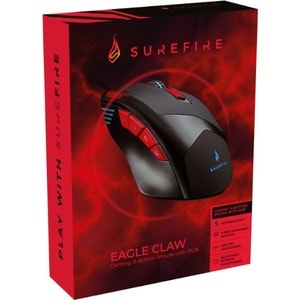 SUREFIRE Eagle Claw Gaming-Maus - USB 2.0, USB 3.2 (Gen 1) - 9 Taste(n) - 9 Programmable Button(s) - Kabel - 3200 dpi Aufl