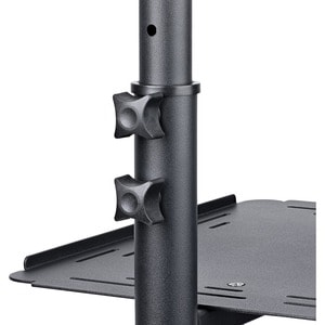 Mobiler Projektor und Laptopständer - Präsentationswagen (ADJPROJCART) - 2 Regal - 20 kg Kapazität - 4 Rollen - Stahl - 50