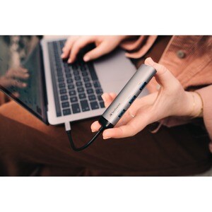Verbatim USB-C Multiport-Hub 4-Port USB 3.2 Gen 1, USB 3.2 Gen 1 (3.1 Gen 1) Type-C, USB 3.2 Gen 1 (3.1 Gen 1) Type-A, 500