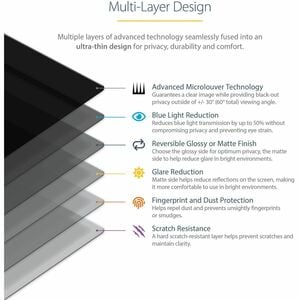 Displayschutzfolie 23,8 Zoll (60cm) - Universal - 16:9 - Matt/Hochglanz (PRIVACY-SCREEN-238M) - für 60,5 cm (23,8 Zoll) LC
