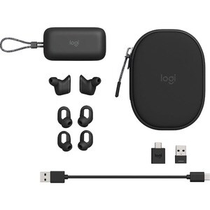 Logitech Zone True Wireless Ohrhörer Stereo Ohrhörerset - Graphit - Binaural - In-Ear - 20 Hz bis 20 kHz Frequenzgang - 30