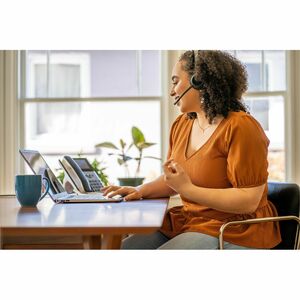 Poly Voyager 4300 UC 4320 Kabel/Kabellos Auf den Ohren, Kopfbügel Stereo Headset - Schwarz - Microsoft-Teams-Zertifizierun