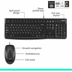 MK120 DESKTOP CORDED KEYBOARD MOUSE COMBO