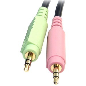 StarTech.com Câble de commutateur KVM DisplayPort®USB 4 en 1 de 1,8 m avec audio et microphone - 2e bout: 1 x 20-pin Displ