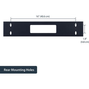 StarTech.com 2 HE 19" Patchpanel Halteung mit Scharnier zur Wandmontage - max. 10 kg Traglast - 1