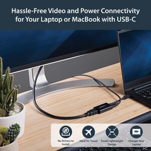 StarTech.com Adaptateur vidéo USB-C vers HDMI 4K 60 Hz avec USB Power Delivery 60 W - 1 x 19-pin HDMI Digital Audio/Video 