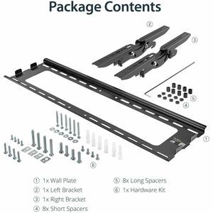 StarTech.com Flachbildfernseher Wandhalterung - für 32" bis 75" LCD, LED oder Plasma Fernseher - Kippbare Halterung für VE