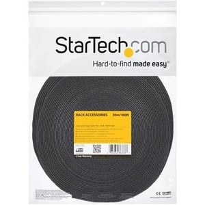 StarTech.com 15,2 m Klettbandrolle, Wiederverwendbare Zuschneidbare Klettkabelbinder, Industrielle Klettverschluss Rolle, 