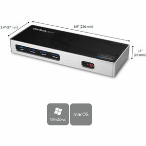 StarTech.com Station d'accueil USB-C double affichage 4K 60Hz pour PC portable - 2x HDMI, 2x DP, ou 1x HDMI et 1x DP à 60H