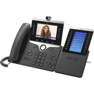 Téléphone IP Cisco 8865 - Avec fil/Sans fil - Avec fil/Sans fil - Wi-Fi, Bluetooth - Bureau, Fixation au mur - Charbon - 5