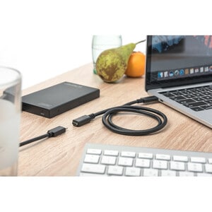 Digitus USB Type-C Verlängerungskabel, Type-C - C. Kabellänge: 2 m. Anschluss 1: USB C, Anschluss 2: USB C, USB-Version: U