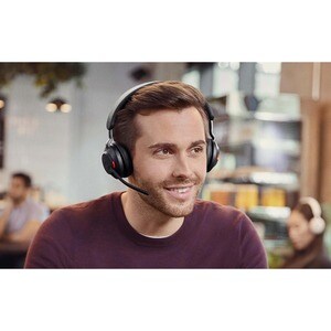Jabra Evolve2 65 Link380 USB-A UC Stereo Headset - Schwarz - Kabellos - Ohraufliegend - Bluetooth