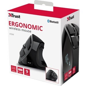 Trust Voxx Maus - Bluetooth/Radio-Frequenz - USB 2.0 Typ A - Optisch - 9 Taste(n) - Kabellos - 2,40 GHz - 2400 dpi Auflösu