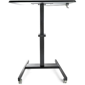 StarTech.com STSCART2 Höhenverstellbarer Schreibtisch - Sit Stand Workstation -Ergonomischer Stehpult mit Rollen - Rechtec