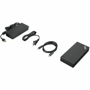 Lenovo USB-Typ C Docking Station für Notebook - Schwarz - 3 Unterstützte Displays - 3840 x 2160 - 2 x USB 2.0 - USB Typ C 