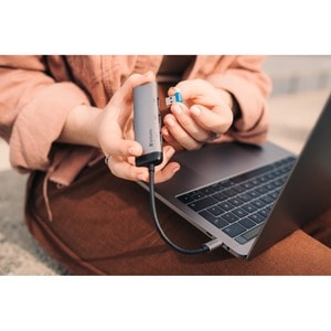 Verbatim USB-C Multiport-Hub 4-Port USB 3.2 Gen 1, USB 3.2 Gen 1 (3.1 Gen 1) Type-C, USB 3.2 Gen 1 (3.1 Gen 1) Type-A, 500