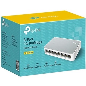 MINI DESKTOP SWTICH 8PORT 8/10/100M & PLASTIC CASE