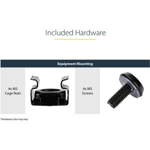 StarTech.com Etagère cantilever ventilée pour rack de serveur universel 2U 16 pouces - Etagère d'armoire serveur fixe - 22