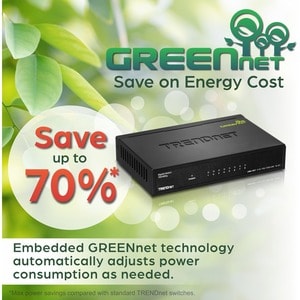 Trendnet GREENnet, Unmanaged, Gigabit Ethernet (10/100/1000), Vollduplex