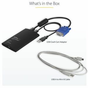 StarTech.com USB Crash Cart Adapter, Portables KVM Adapter, Laptop KVM Konsole für Headless Geräte/Server/ATM/POS/Embeded 