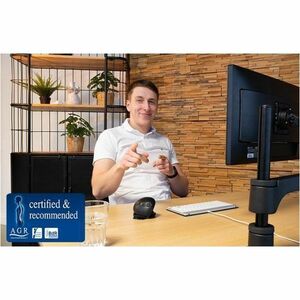 R-Go Tools Ergonomische Maus R-Go HE Break mit Pausensoftware, groß (Handlänge ≥ 185mm), für Rechtshänder, bluetooth, schw