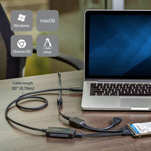 StarTech.com Câble adaptateur USB 3.1 (10 Gb/s) pour disques durs / SSD SATA III 6 Gb/s de 2,5" et 3,5" - Adaptateur USB 3