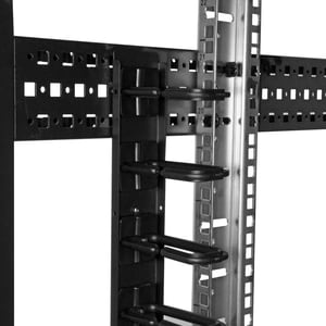 StarTech.com Vertikaler Kabelordner mit D-Hacken - 0U - 1,8m - Rack Kabelmanager - Kabelbündler - 40U Rack Height x 50,8 m