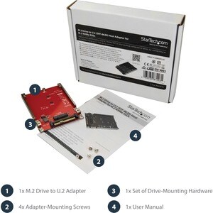 StarTech.com M.2 auf U.2 (SFF-8639) Host Adapter für M.2 PCIe NVMe SSD - M.2 Laufwerksaddapter - M.2 PCIe SSD Adapter