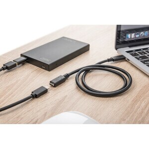 Digitus USB Type-C Verlängerungskabel, Type-C - C. Kabellänge: 2 m. Anschluss 1: USB C, Anschluss 2: USB C, USB-Version: U
