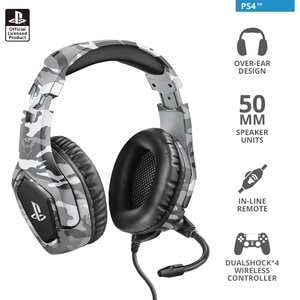 Trust Forze 488 Kabel Kopfbügel Stereo Gaming Headset - Grau - Binaural - Ohrumschließend - 20 Hz bis 20 kHz Frequenzgang 