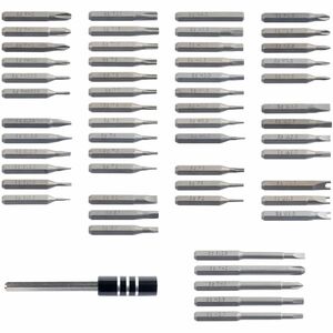 Elektrischer Mini-Schraubendreher - Mini-Akkuschrauber - 55 Bits - Magnetisch (CTK55PCEDRIVE) - Silber