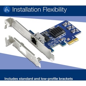 Trendnet TEG-25GECTX, Eingebaut, Kabelgebunden, PCI Express, Ethernet, 2500 Mbit/s, Blau, Silber