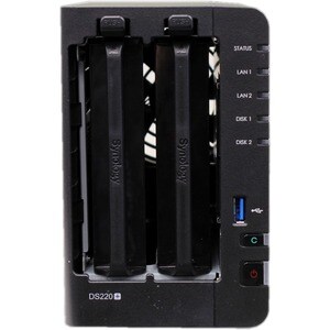 Synology DiskStation DS220+ 2 x Gesamtzahl Einschübe SAN/NAS-Speichersystem Celeron J4025 Dual-Core 2 GHz - 2 GB RAM - DDR