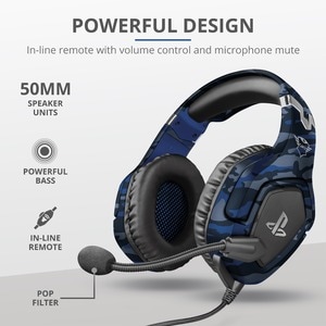 Trust Gaming Forze 488 Kabel Kopfbügel Stereo Gaming Headset - Blau - Binaural - Ohrumschließend - 20 Hz bis 20 kHz Freque