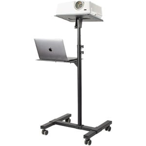 Mobiler Projektor und Laptopständer - Präsentationswagen (ADJPROJCART) - 2 Regal - 20 kg Kapazität - 4 Rollen - Stahl - 50