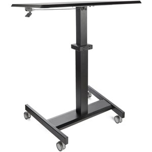 StarTech.com STSCART2 Höhenverstellbarer Schreibtisch - Sit Stand Workstation -Ergonomischer Stehpult mit Rollen - Rechtec