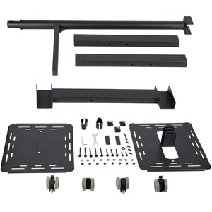 Mobiler Projektor und Laptopständer - Präsentationswagen (ADJPROJCART) - 2 Regal - 20 kg Kapazität - 4 Rollen - Stahl - 50