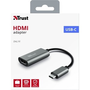 Trust Dalyx USB-Typ C Docking Station für Notebook/Tablet/Monitor - 4K - 3840 x 2160 - 1 x USB-Anschlüsse - USB Typ C - 1 