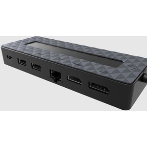 HP USB-Typ C Docking Station für Desktop PC/Notebook/Monitor - Schwarz - 2 Unterstützte Displays - 4K - 3840 x 2160 - 2 x 