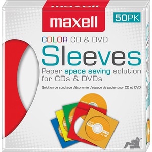 MAXELL CD/DVD SLEEVES ASST 5 PK CD-401