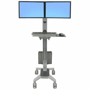 Ergotron Neo-Flex Computerwagen - 20,87 kg Kapazität - 4 Rollen - Aluminium, Plastik, Pulverbeschichteter Stahl - Grau - 5