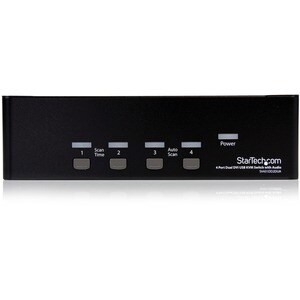 StarTech.com 4 Port Dual DVI USB KVM Switch w/ Audio & USB Hub - 4 Ordinateur(s) - 1 Utilisateur(s) local - QXGA - 2048 x 