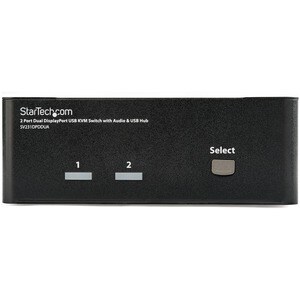 StarTech.com Commutateur KVM 2 Ports DisplayPort, USB et Audio - Switch KVM - 2560x1600 - 2 Ordinateur(s) - 1 Utilisateur(