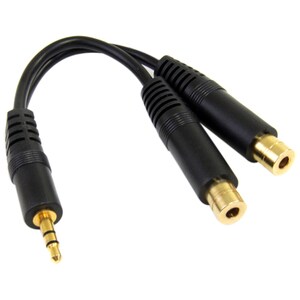 StarTech.com 15cm Stereo Splitter Kabel - 3,5mm Klinke Stecker auf 2x 3,5mm Buchse - Cable for Kopfhörer - Erster Anschlus