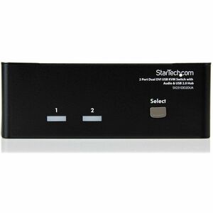 StarTech.com 2 Port DVI USB KVM Switch mit Audio und USB 2.0 Hub - 2 Computer - QXGA - 2048 x 1536 - 6 x USB - Desktop