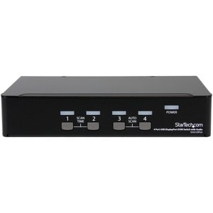 StarTech.com 4 Port DisplayPort USB KVM Switch mit Audio - DisplayPort Desktop KVM Umschalter - 4 Computer - 1 Lokaler Ben