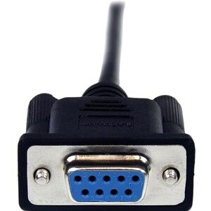 StarTech.com 2m Seriell DB9 RS-232 Nullmodemkabel - Schwarz - St/Bu - Cable for Modem, PC - Abschirmung - 28 AWG - Schwarz