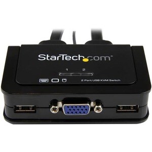 StarTech.com 2 Port VGA USB KVM Switch Kabel - VGA KVM Umschalter USB Powered mit Fernumschaltung - 2 Computer - 1 Lokaler