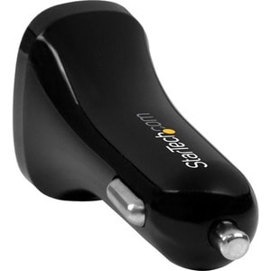 StarTech.com Dual Port USB KFZ Ladegerät - 24W/4.8 - Schwarz - 2 Port USB Autoladegerät - 5 V Gleichstrom - 4,80 A