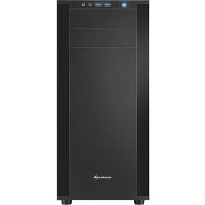 Sharkoon M25-V. Formfaktor: Midi Tower, Typ: PC, Produktfarbe: Schwarz. Platzierung der Stromversorgung: Boden. Installier